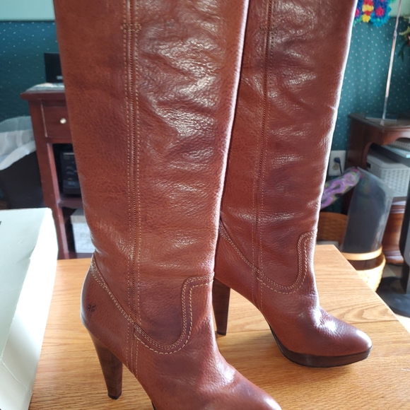 Frye Shoes - FRYE WOMEN'S HARLOW CAMPUS LEATHER HEELED BOOTS